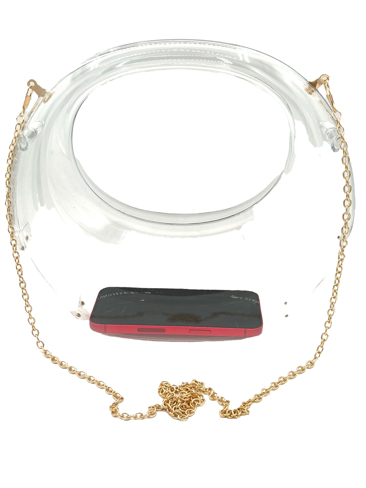Transparent Round Shape handle Crossbody Bag 7126