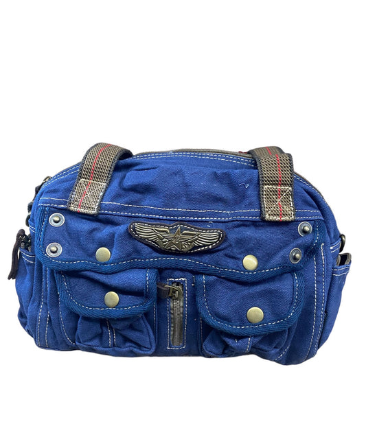 B3073 12X 9 Inches Width  Canvas Adjustable Shoulder Straps Woman Duffel Handbag Gift