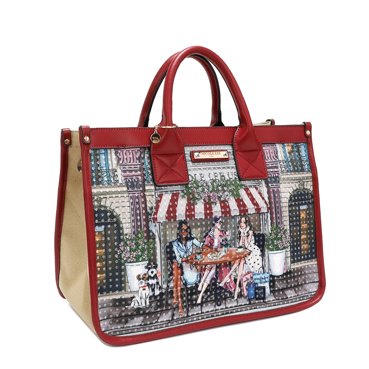 PRT16969 CANVAS WIDE HANDBAG