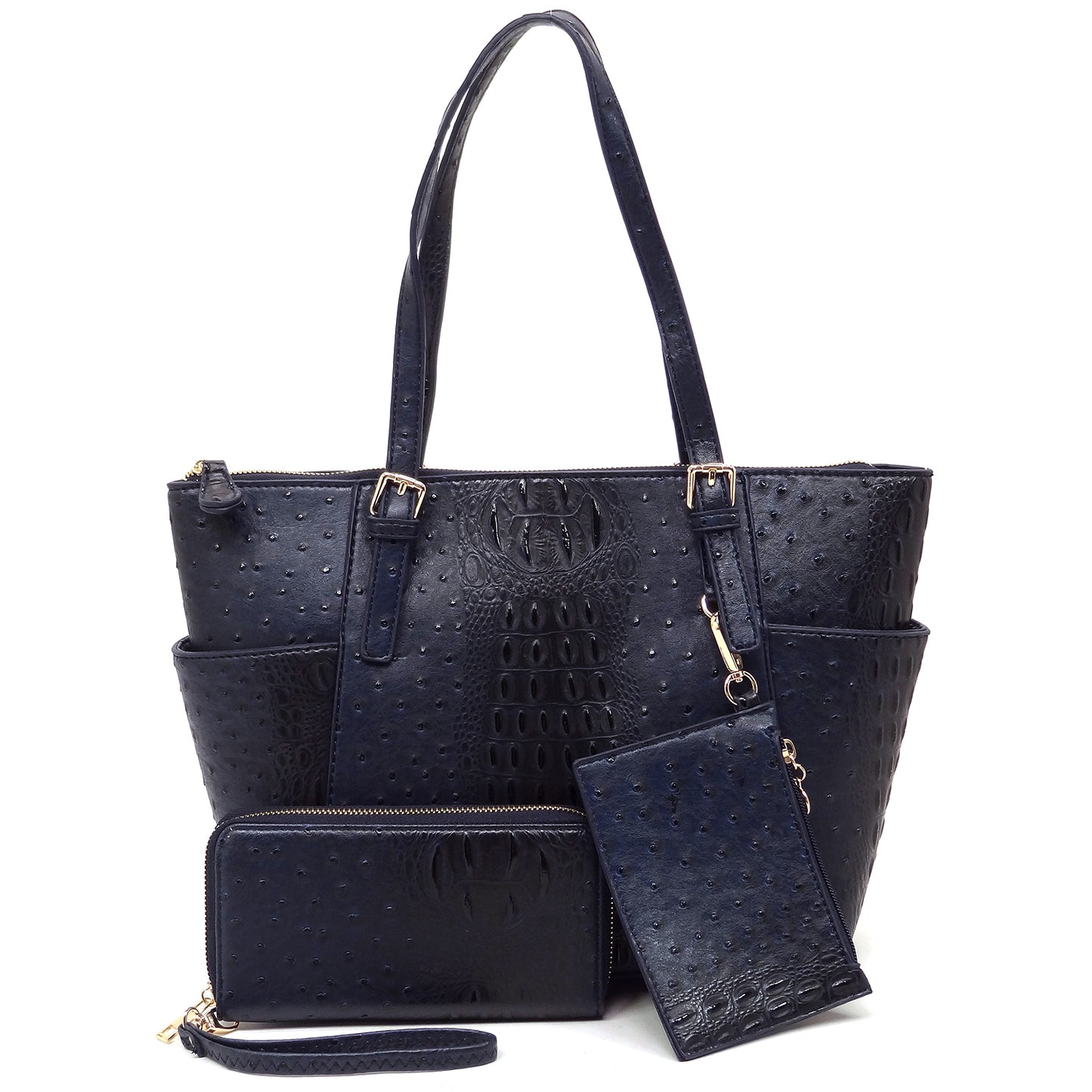 OS1009W Ostrich Croc 2-in-1 Shopper