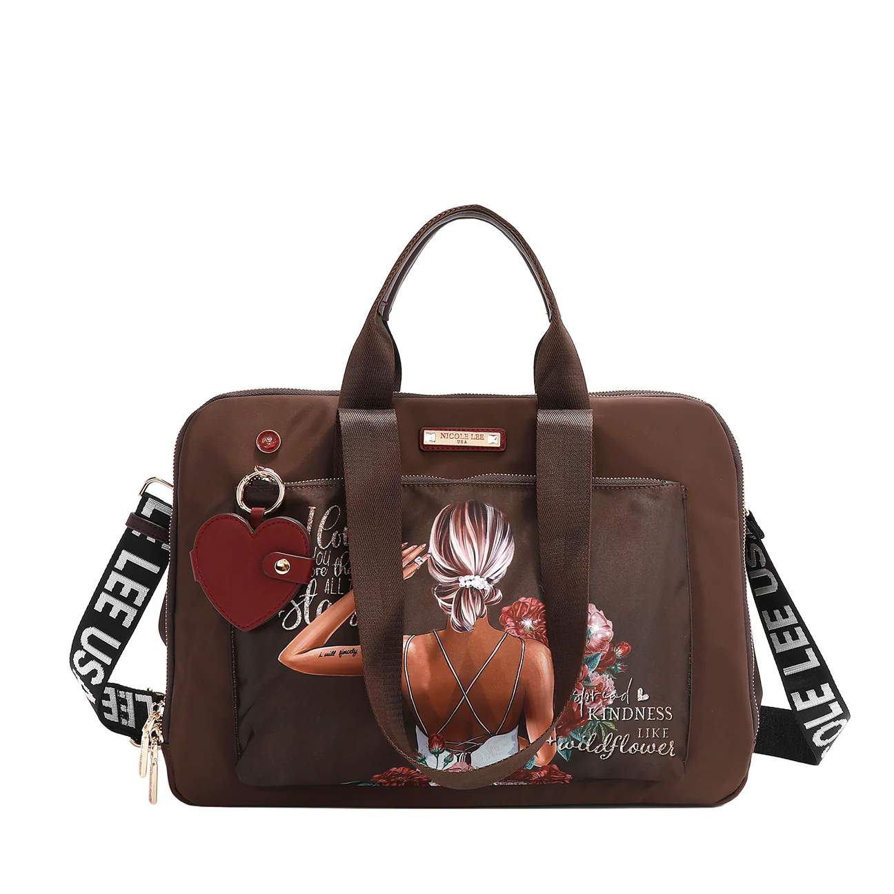 PRT17127 NYLON HEART LAPTOP BAG