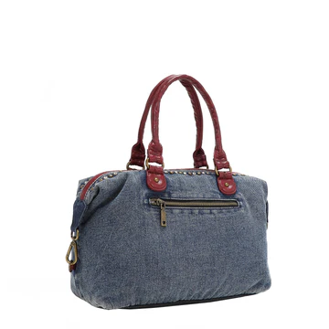 JS17130 HOLLYWOOD DRIVE  WASHED DENIM HANDBAG