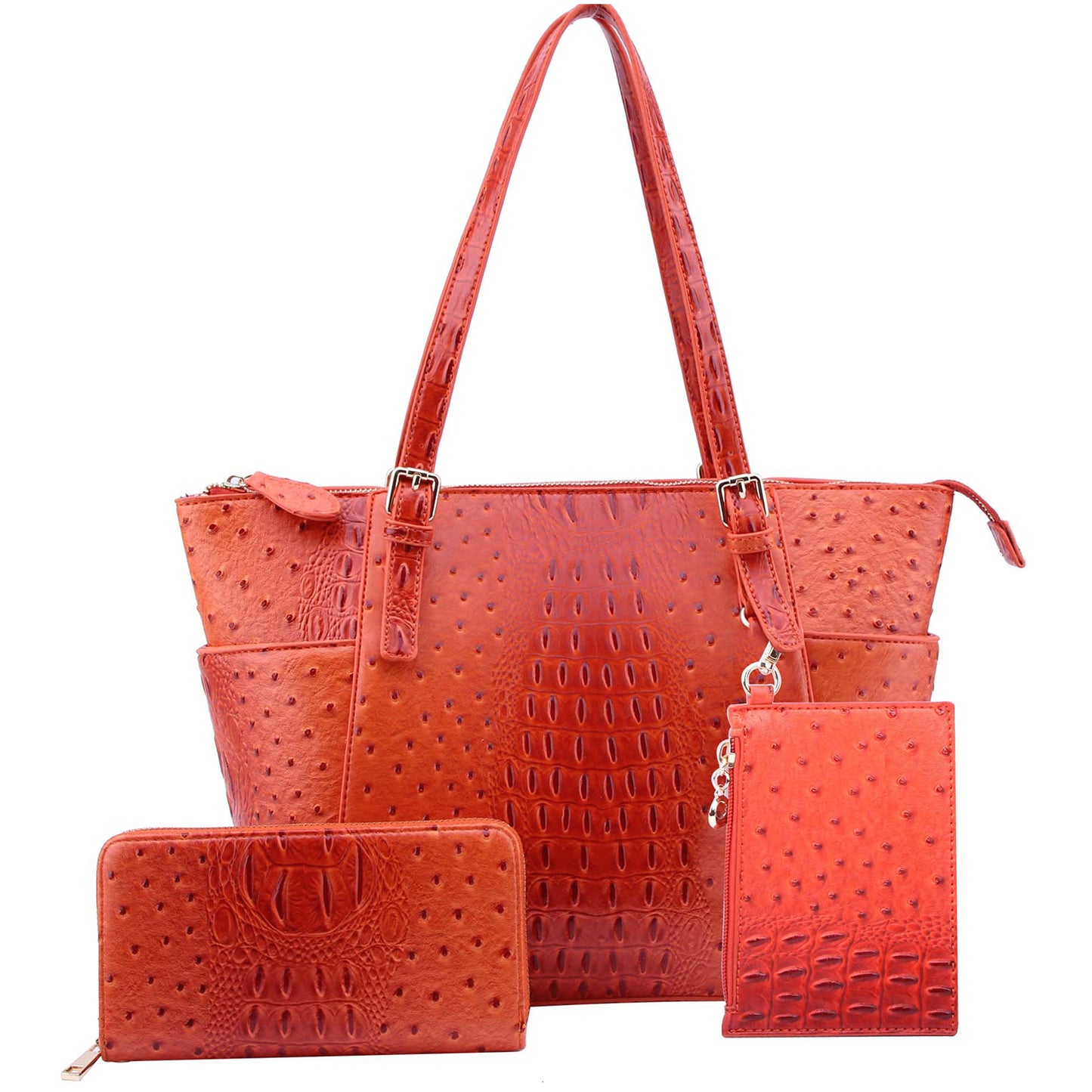 OS1009W Ostrich Croc 2-in-1 Shopper