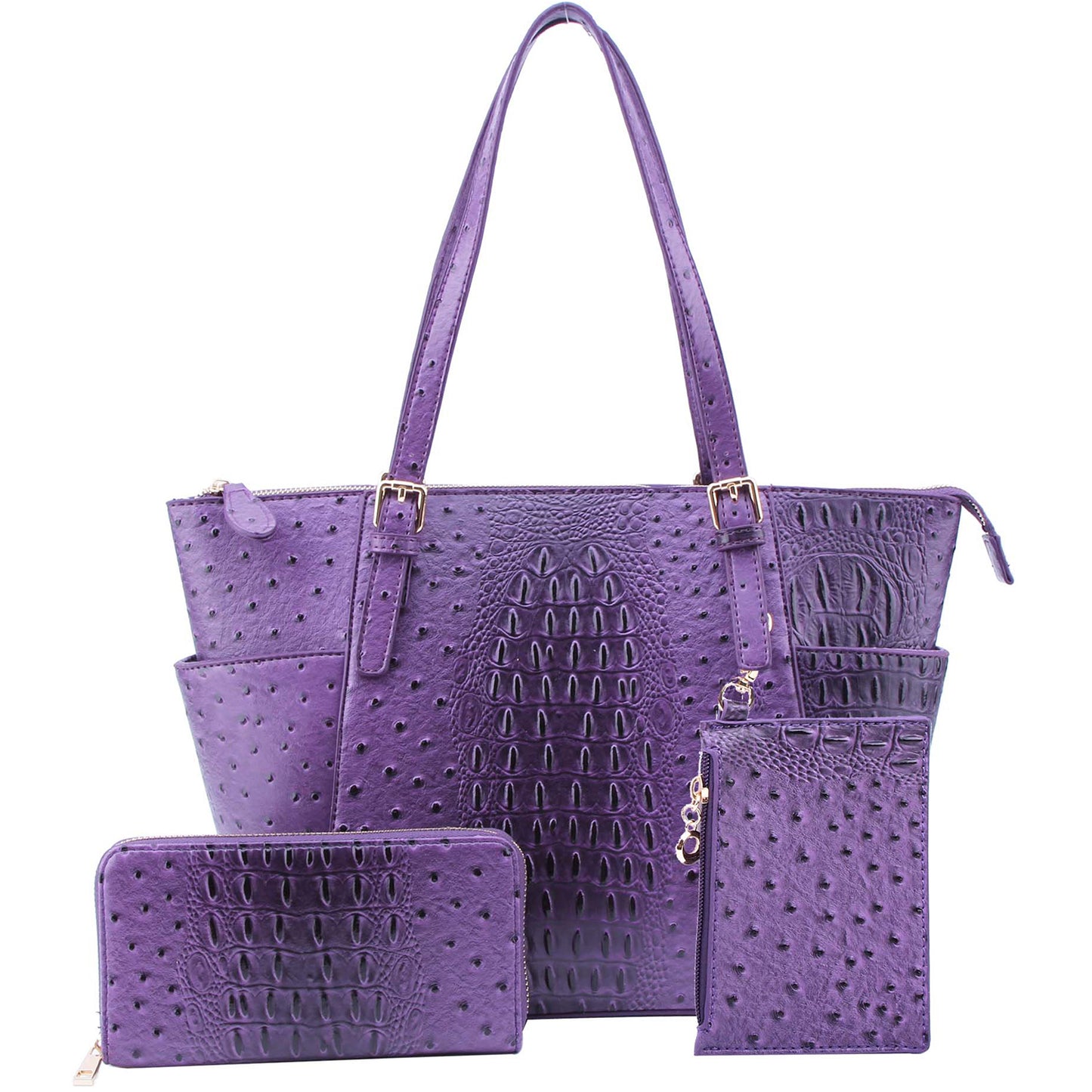 OS1009W Ostrich Croc 2-in-1 Shopper