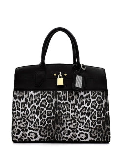 LE1099 Leopard Padlock 2-in-1 Satchel