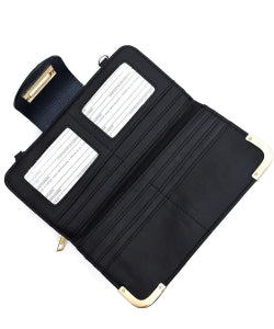 Fashion Turn Lock Crossbody Wallet AD041