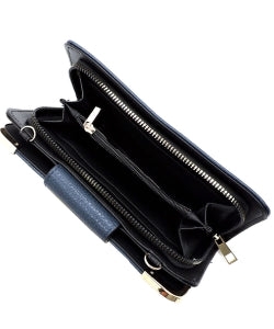 Fashion Turn Lock Crossbody Wallet AD041