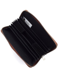 Saffiano Accordion Card Holder Wallet Wristlet SA022