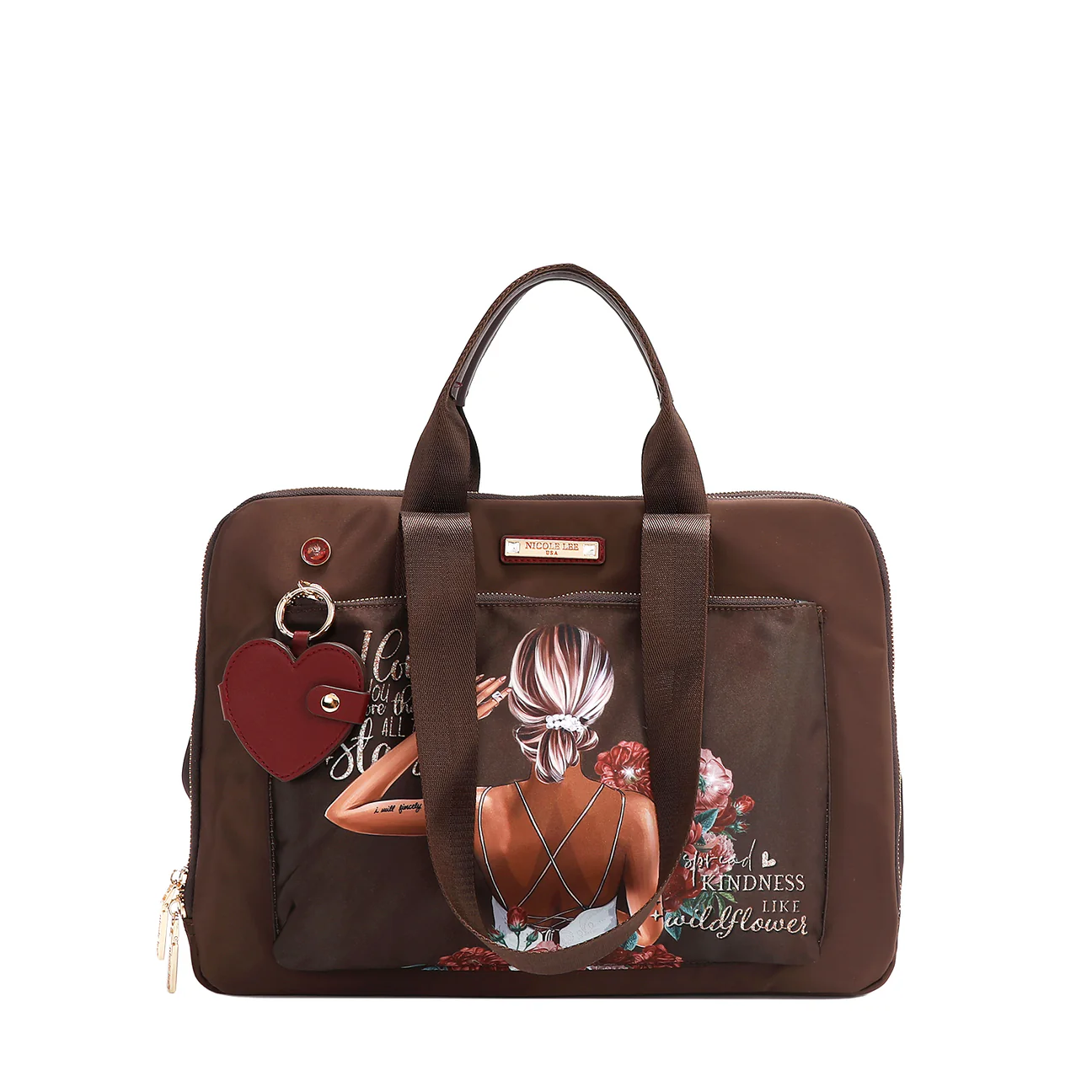 PRT17127 NYLON HEART LAPTOP BAG