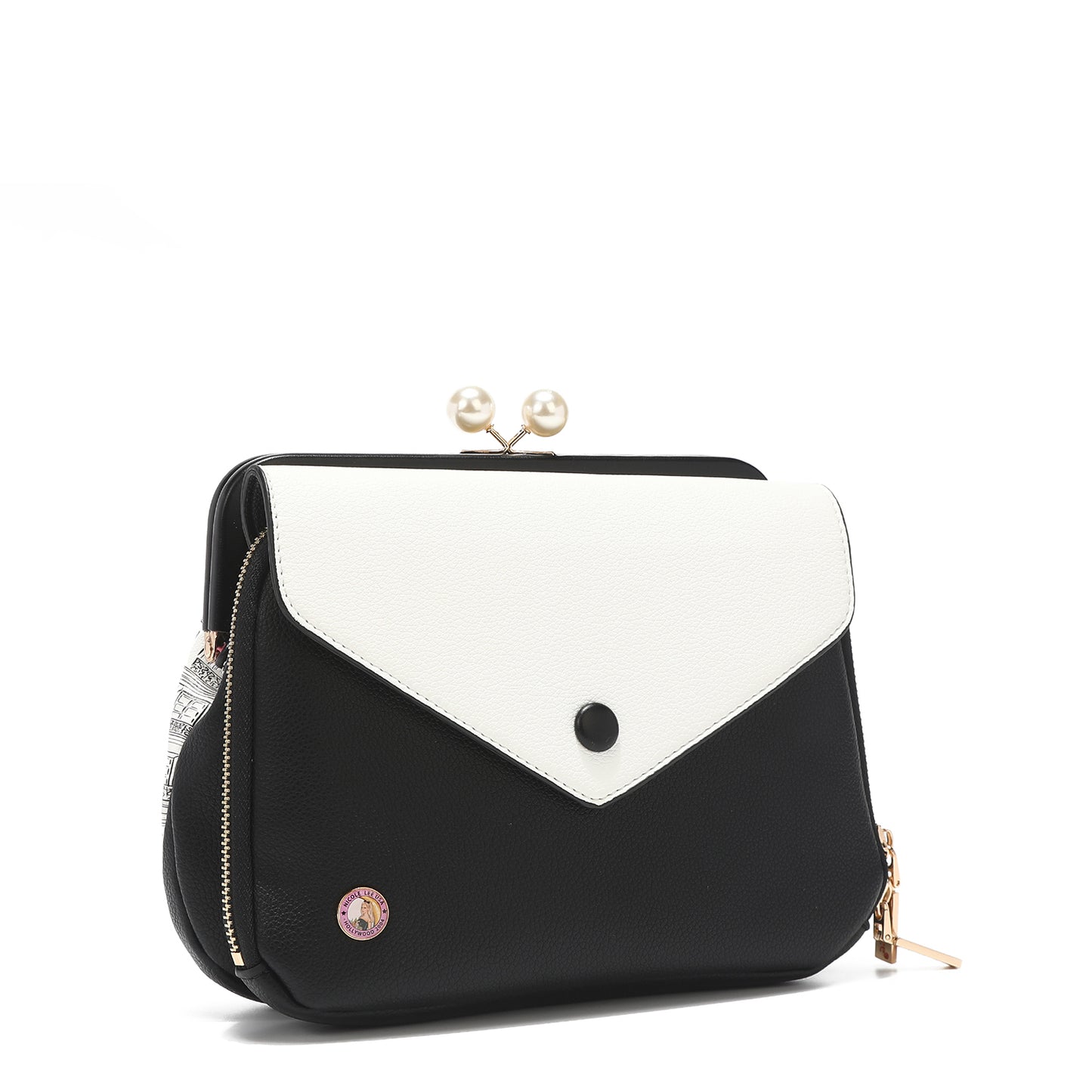 PRT16503 NICOLE LEE Kiss Lock Crossbody Clutch