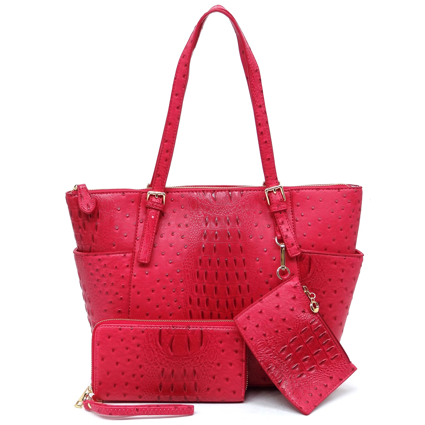 OS1009W Ostrich Croc 2-in-1 Shopper