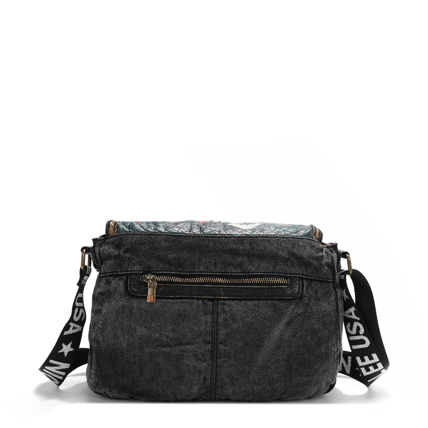 JS1714 AKIKO LA BELLEZA DENIM FLAP BAG