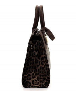 LE1099 Leopard Padlock 2-in-1 Satchel