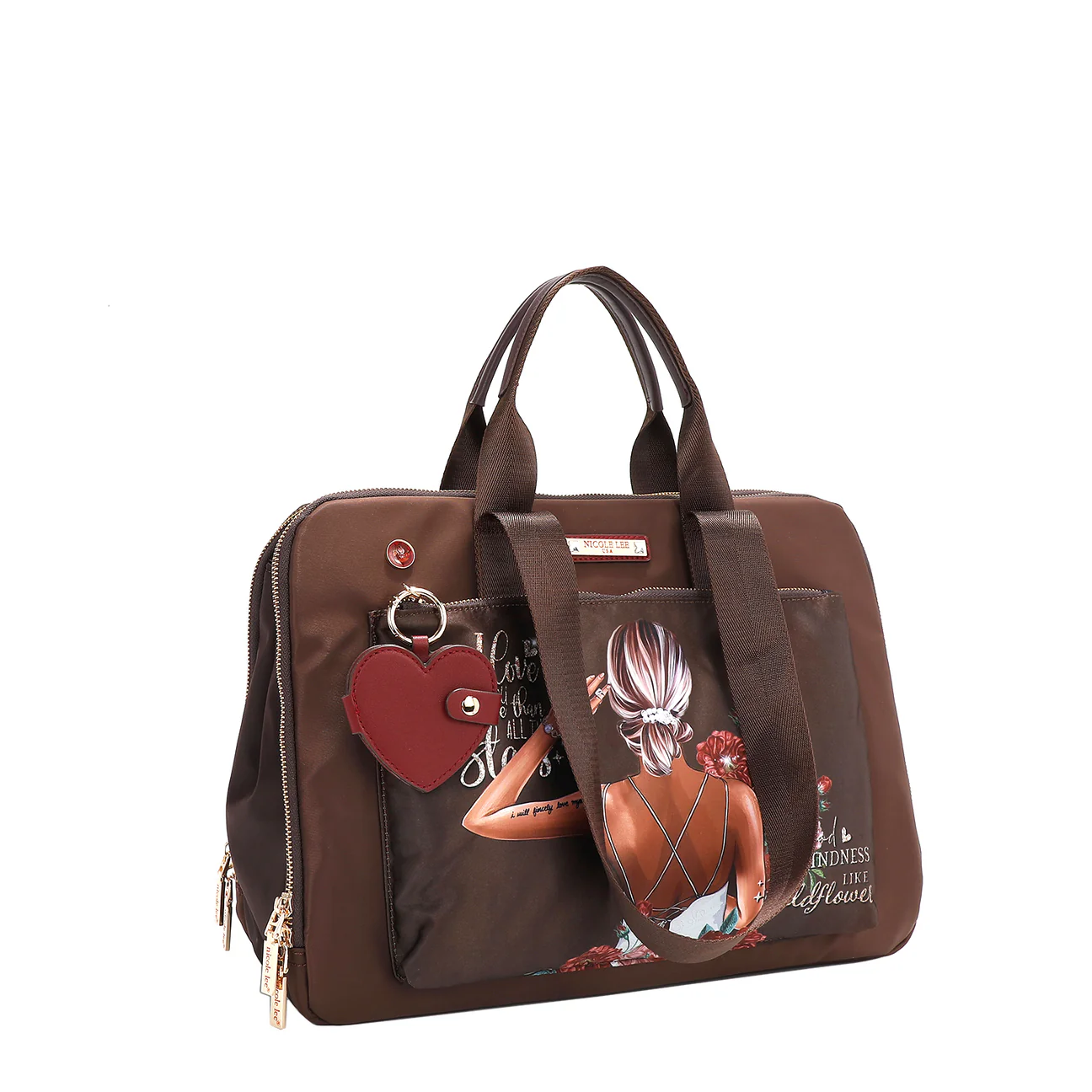 PRT17127 NYLON HEART LAPTOP BAG